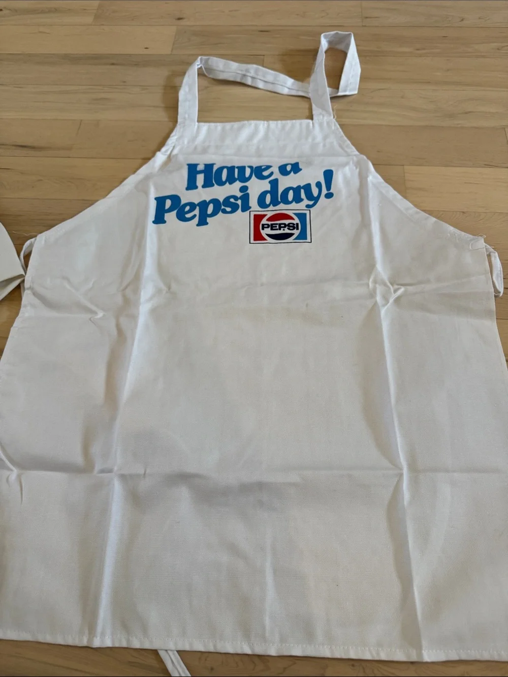 Vintage-NOS-Have A Pepsi Day! Chef Set-Apron-Hat-Oven Mitt-80s-Read